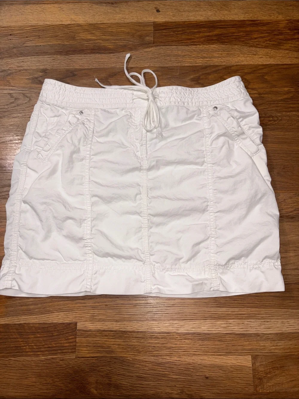 LOFT white cotton mini skirt
